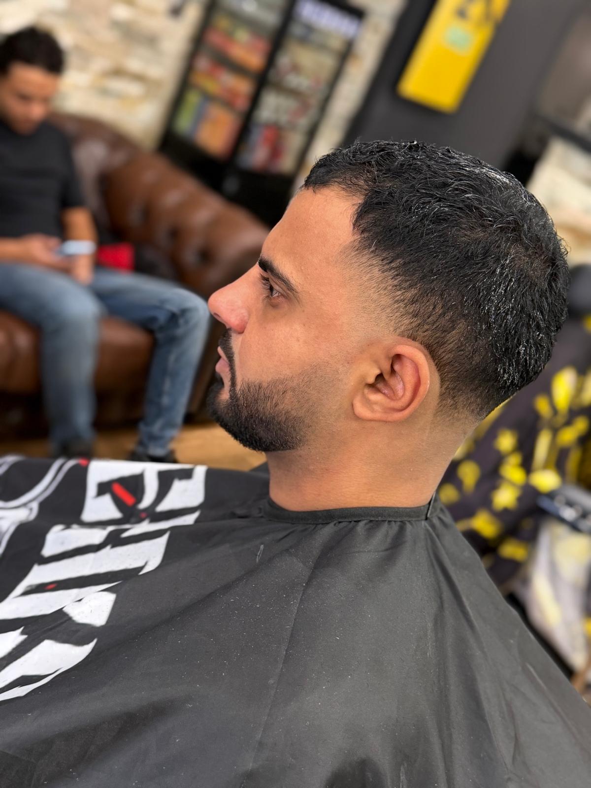 Dégradé avec cheveux ondulés